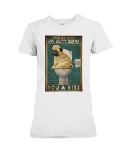 Dog Pug You A Kiss Premium Fit Ladies Tee tile