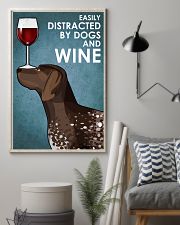 Dog German Shorthaired Pointer And Wine 16x24 Poster lifestyle-poster-1