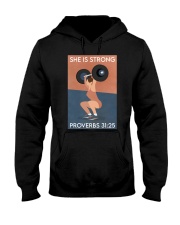 Fitness She Is Strong Hooded Sweatshirt tile