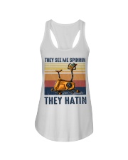Fitness They See Me Spinnin Ladies Flowy Tank tile