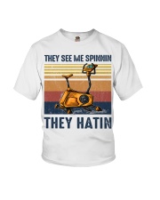 Fitness They See Me Spinnin Youth T-Shirt tile