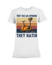 Fitness They See Me Spinnin Premium Fit Ladies Tee tile