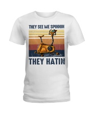 Fitness They See Me Spinnin Ladies T-Shirt tile