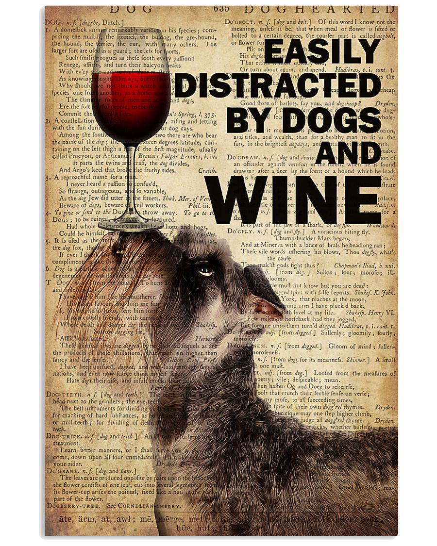 Dog Schnauzer And Wine 16x24 Poster