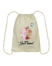 Mushroom Feed Your Mind Drawstring Bag tile