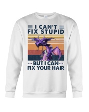 Hairdresser I Can't Fix Stupid Crewneck Sweatshirt tile