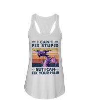 Hairdresser I Can't Fix Stupid Ladies Flowy Tank tile