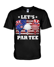Golf Let's Par Tee V-Neck T-Shirt tile