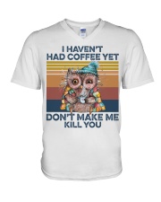 Coffee Don't Make Me Kill You V-Neck T-Shirt tile