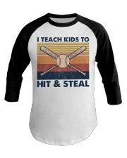 Baseball I Teach Kiss To Hit And Steal Baseball Tee tile