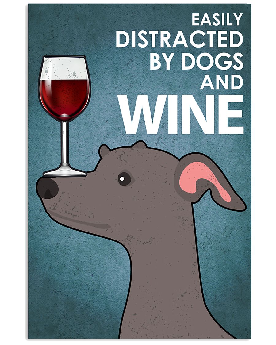Dog Greyhound And Wine 16x24 Poster