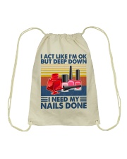 Makeup I Need my Nails Done Drawstring Bag tile