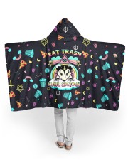 Animal Eat Trash Hail Satan 60" x 50" Hooded Blanket front