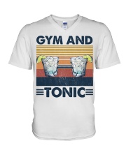 Fitness Gym And Tonic V-Neck T-Shirt tile