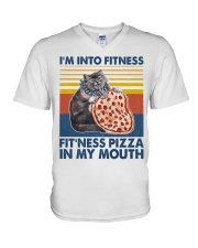 Cat I'm Info Fitness V-Neck T-Shirt tile