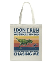 Fitness I Don't Run Tote Bag tile