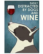 Dog Bull Terrier And Wine 16x24 Poster front