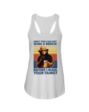 Camping Only You Can Get Me A Beer Ladies Flowy Tank tile