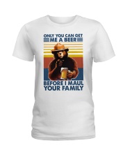 Camping Only You Can Get Me A Beer Ladies T-Shirt tile