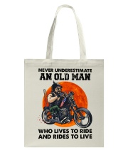Biker Never Underestimate An Old Man Tote Bag tile