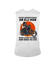 Biker Never Underestimate An Old Man Sleeveless Tee tile