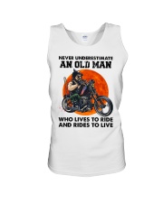 Biker Never Underestimate An Old Man Unisex Tank tile