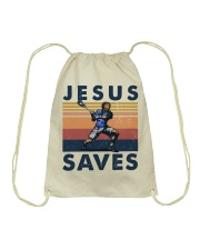Lacrosse Jesus Saves Drawstring Bag tile