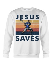 Lacrosse Jesus Saves Crewneck Sweatshirt tile