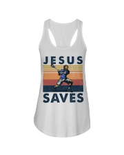 Lacrosse Jesus Saves Ladies Flowy Tank tile