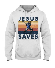 Lacrosse Jesus Saves Hooded Sweatshirt front