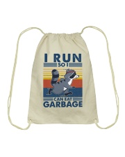 Running I Run So I Can Eat Garbage Drawstring Bag tile
