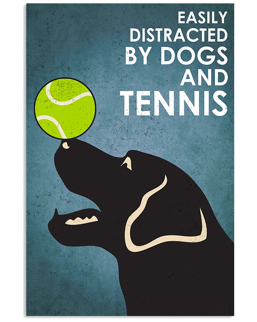 Dog Labrador And Tennis 16x24 Poster