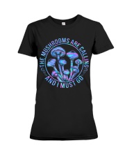 The Mushrooms Are Calling Premium Fit Ladies Tee tile