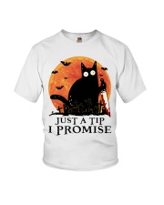 Cat Just A Tip I Promise Youth T-Shirt tile