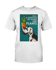 Dog Schnauzer And Plants Premium Fit Mens Tee tile