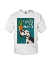 Dog Schnauzer And Plants Youth T-Shirt tile