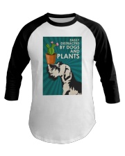 Dog Schnauzer And Plants Baseball Tee tile