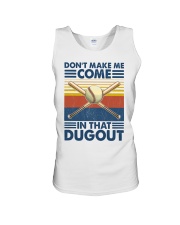 Baseball Don't Make Me Come Unisex Tank tile
