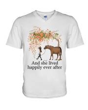 Horse Happily Ever After V-Neck T-Shirt tile