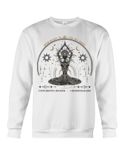 Yoga Open Heart To The Sky Above Crewneck Sweatshirt tile