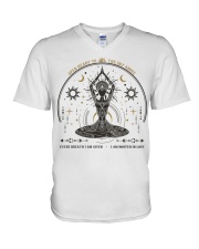 Yoga Open Heart To The Sky Above V-Neck T-Shirt tile