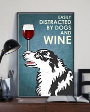 Dog Border Collie And Wine 16x24 Poster lifestyle-poster-2