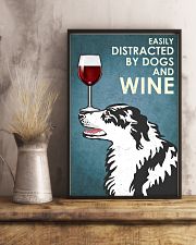 Dog Border Collie And Wine 16x24 Poster lifestyle-poster-3