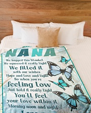 Family Nana Large Fleece Blanket - 60" x 80" aos-coral-fleece-blanket-60x80-lifestyle-front-02