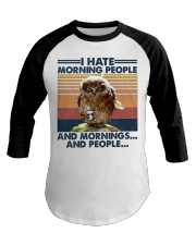 Coffee I Hate Morning People Baseball Tee tile