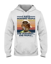 Coffee I Hate Morning People Hooded Sweatshirt front