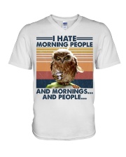 Coffee I Hate Morning People V-Neck T-Shirt tile
