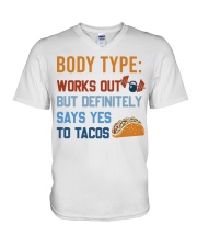 Fitness Body Type V-Neck T-Shirt tile