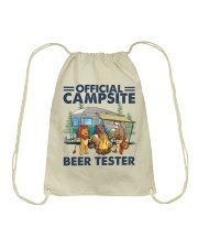 Camping Official Campsite Beer Tester Drawstring Bag tile