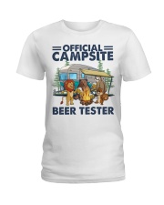 Camping Official Campsite Beer Tester Ladies T-Shirt tile